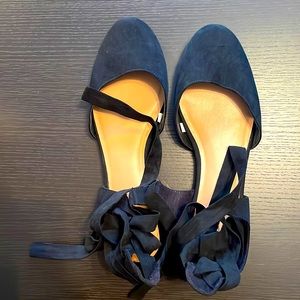 Ballet lace up flats